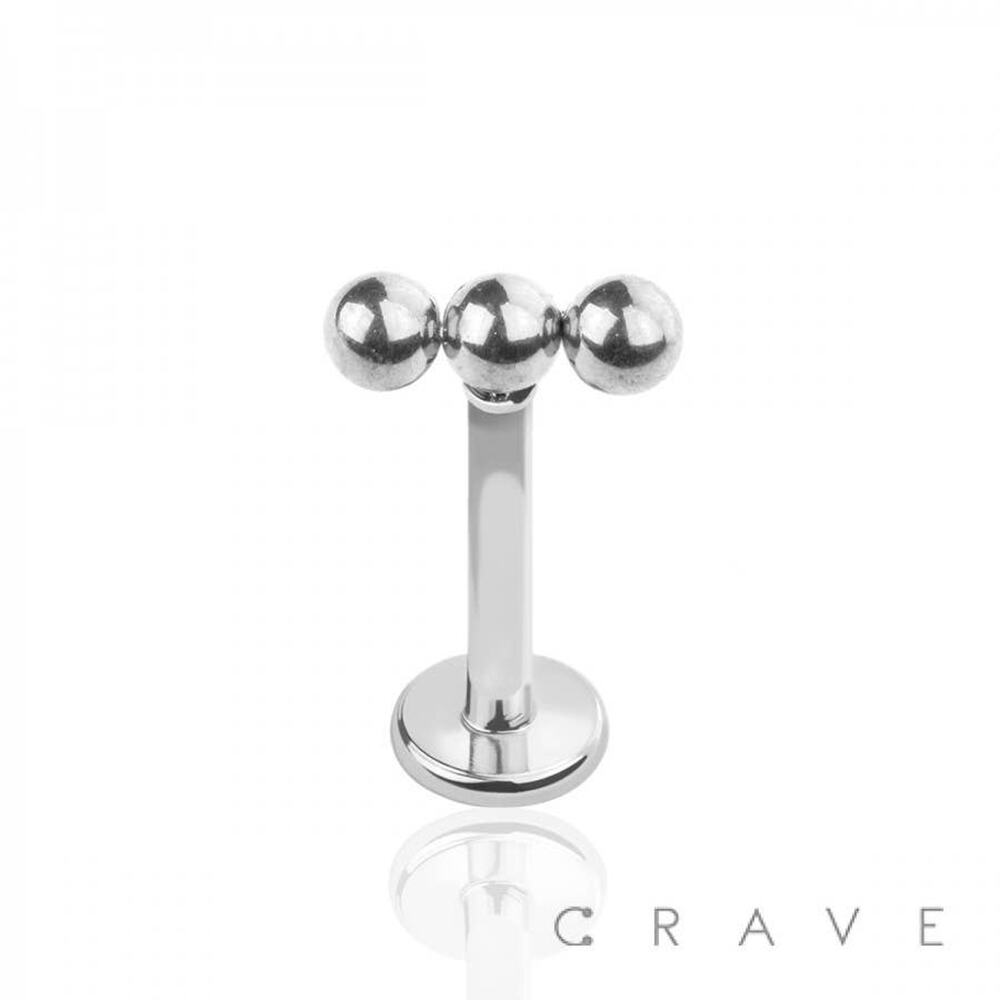 Lined Dainty Super Tiny Bead Ball Labret